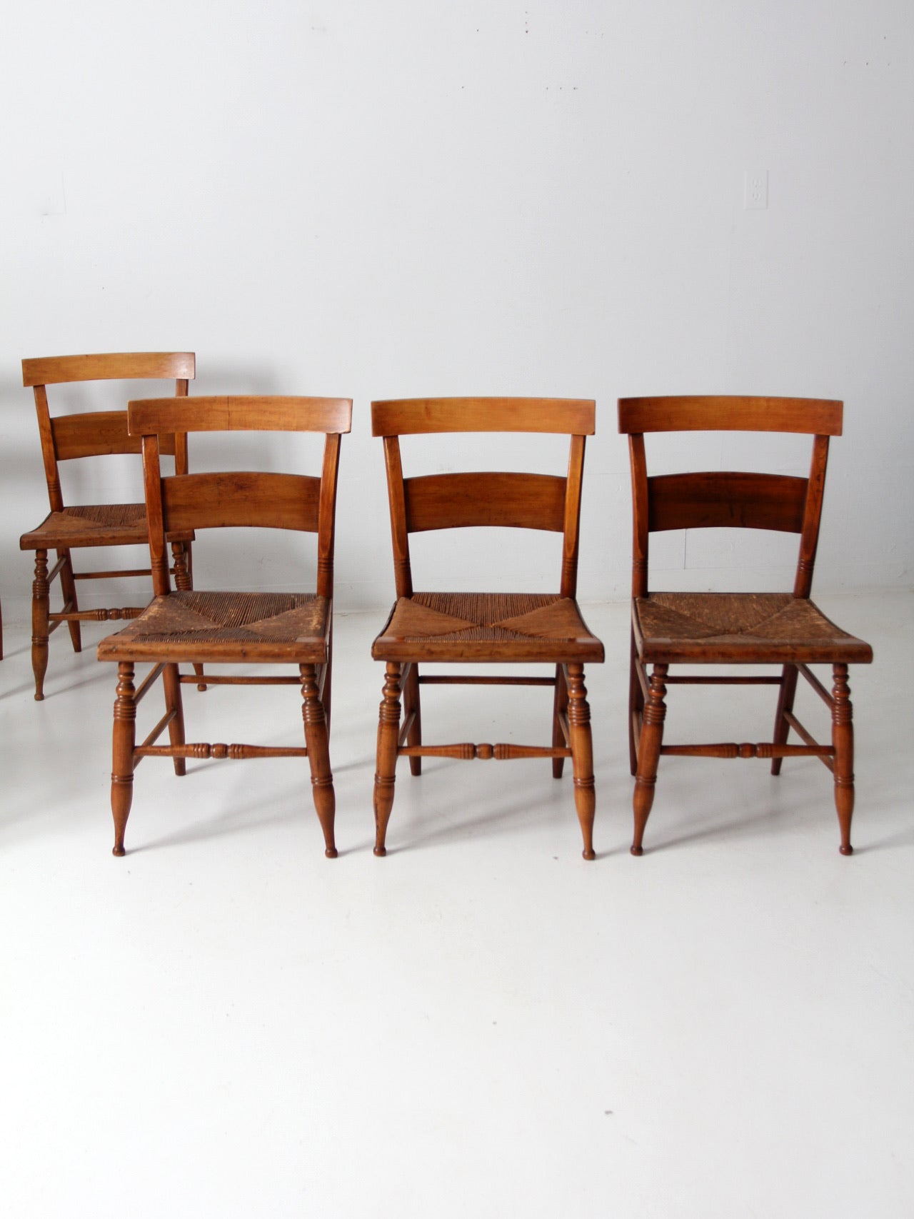 antique rush seat chairs set of 6