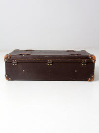 vintage brown leather suitcase