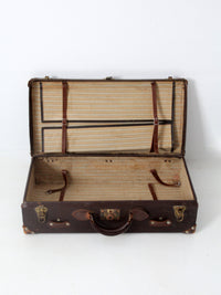 vintage brown leather suitcase