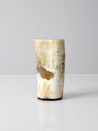 vintage cow horn vase