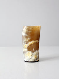 vintage cow horn vase