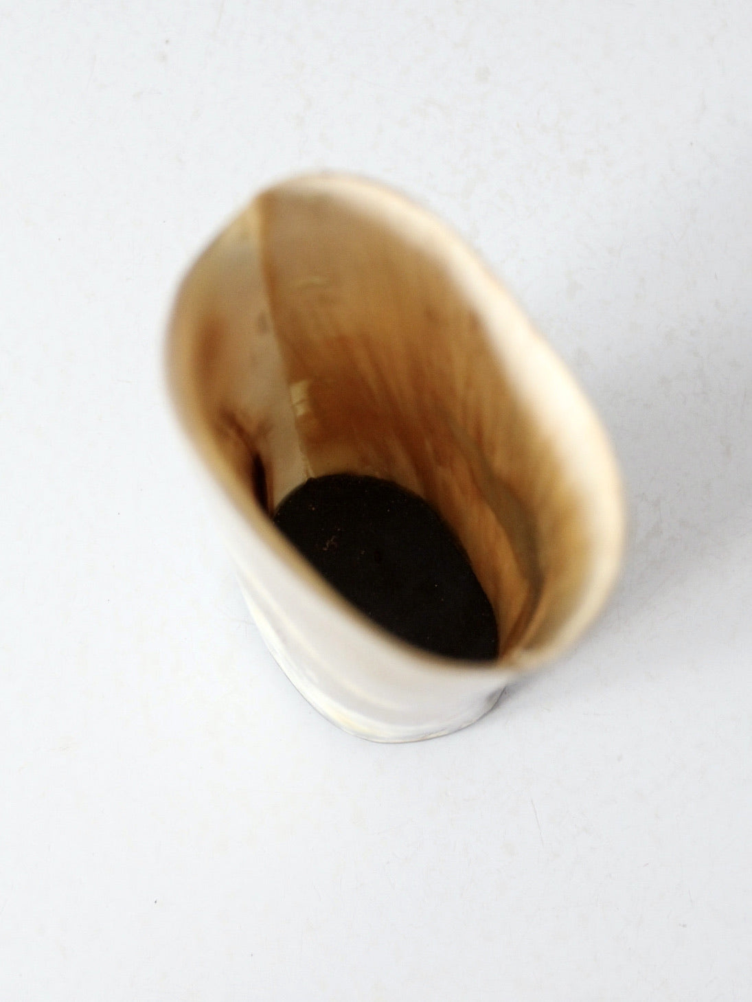 vintage cow horn vase