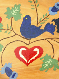 vintage hand painted wood plate