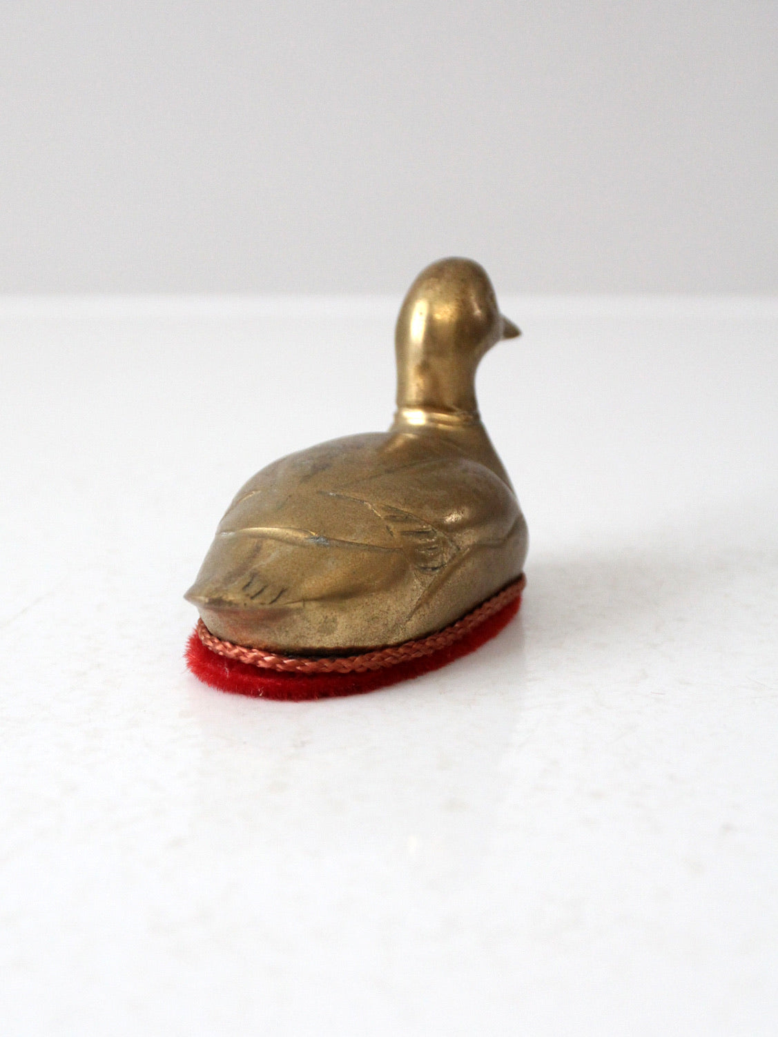 mid century brass duck lint brush