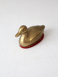 mid century brass duck lint brush