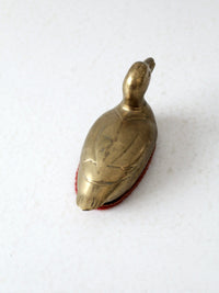 mid century brass duck lint brush