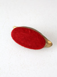 mid century brass duck lint brush