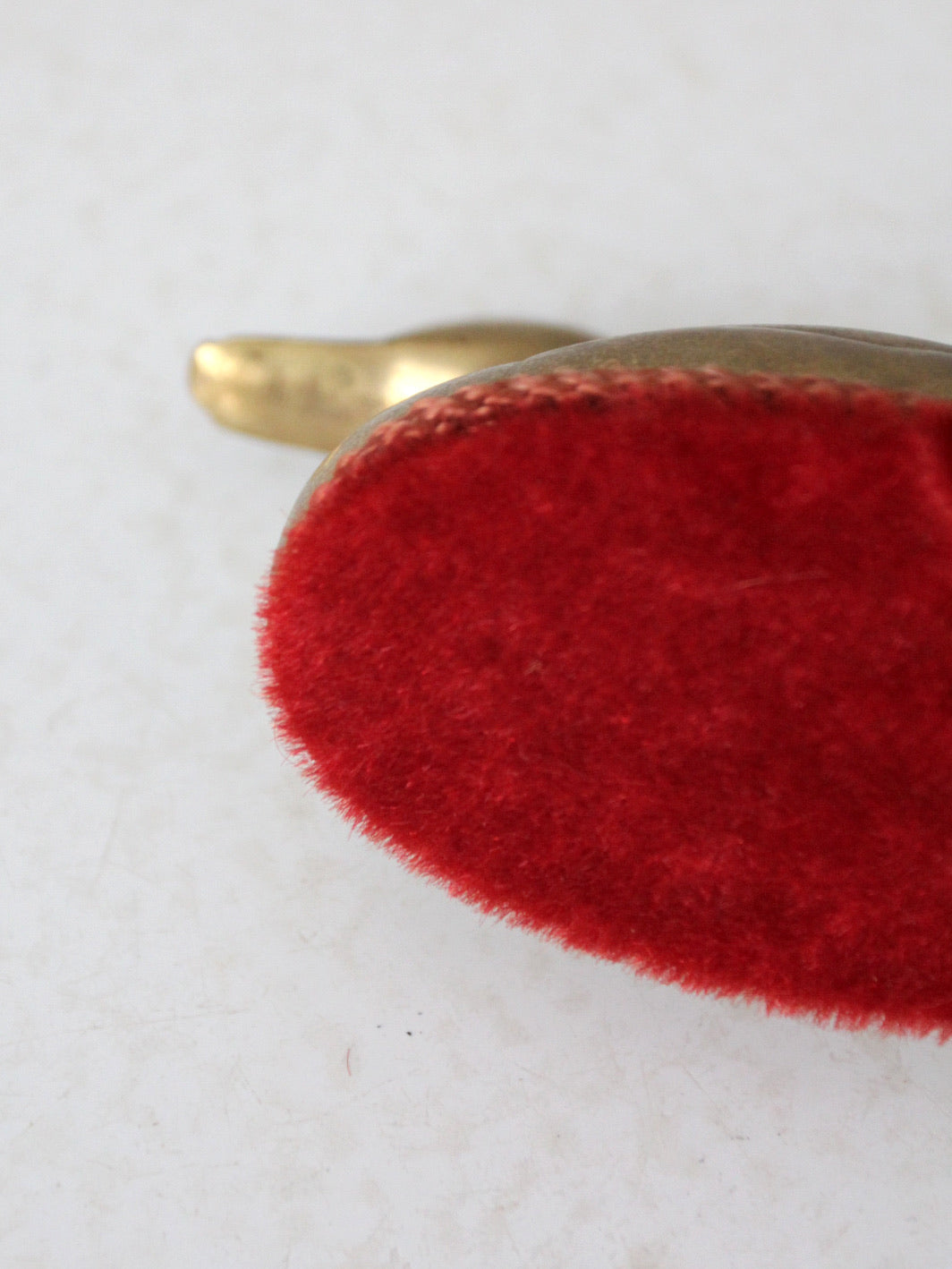 mid century brass duck lint brush