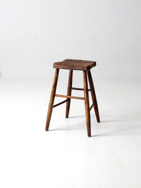 antique saddle seat wooden stool