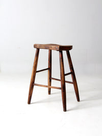 antique saddle seat wooden stool