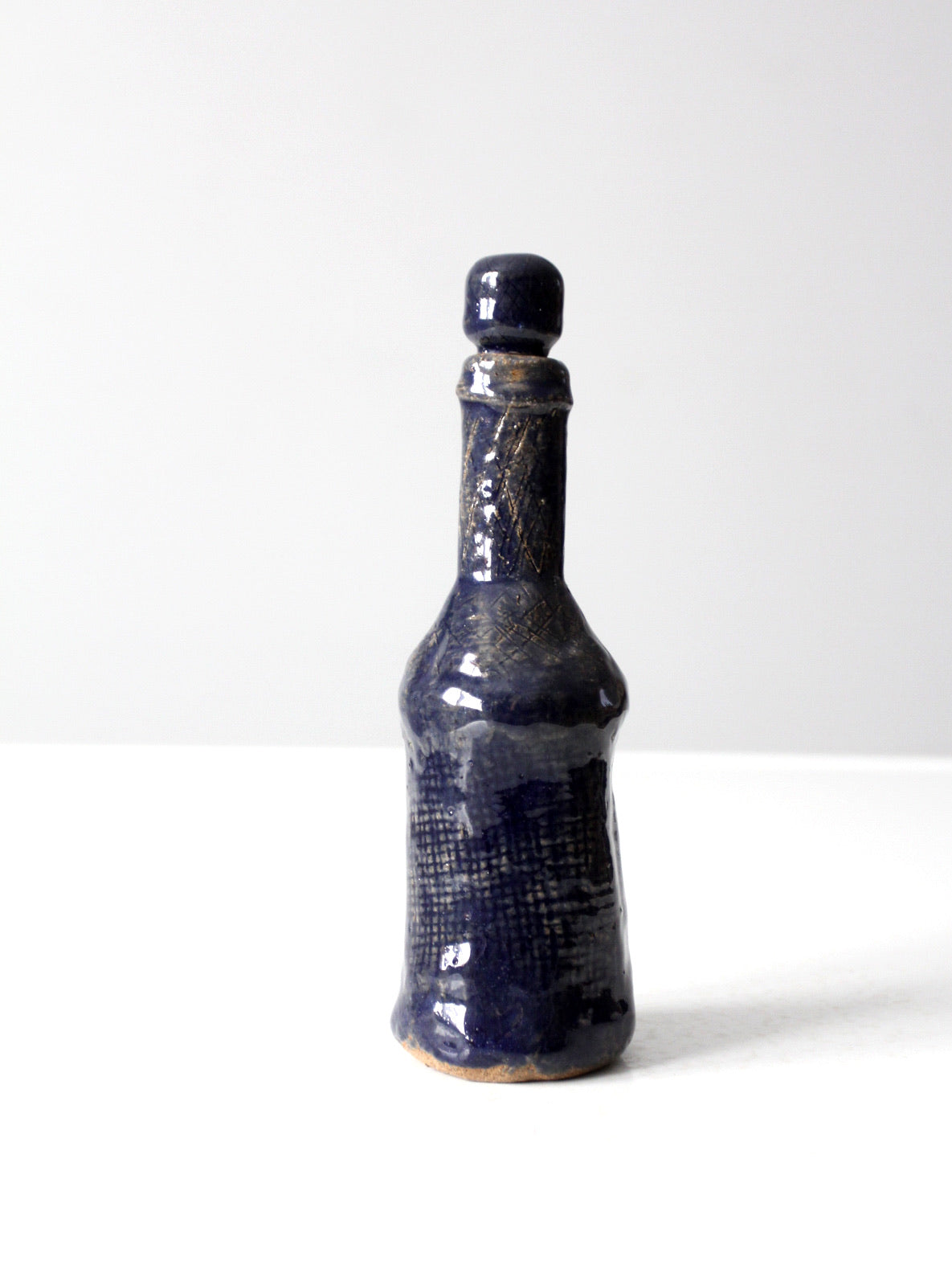 vintage studio pottery bottle