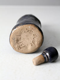 vintage studio pottery bottle