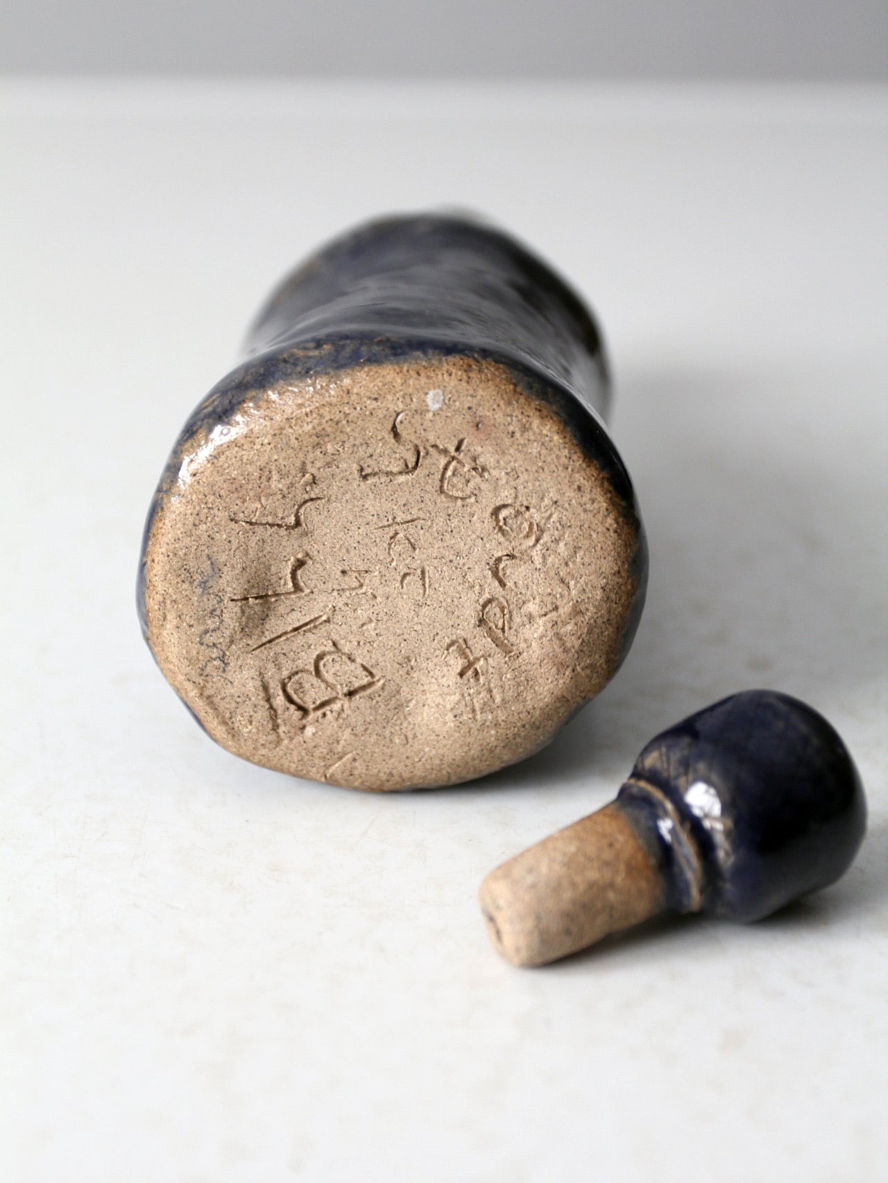 vintage studio pottery bottle