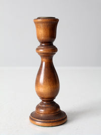 vintage turned wood candlestick