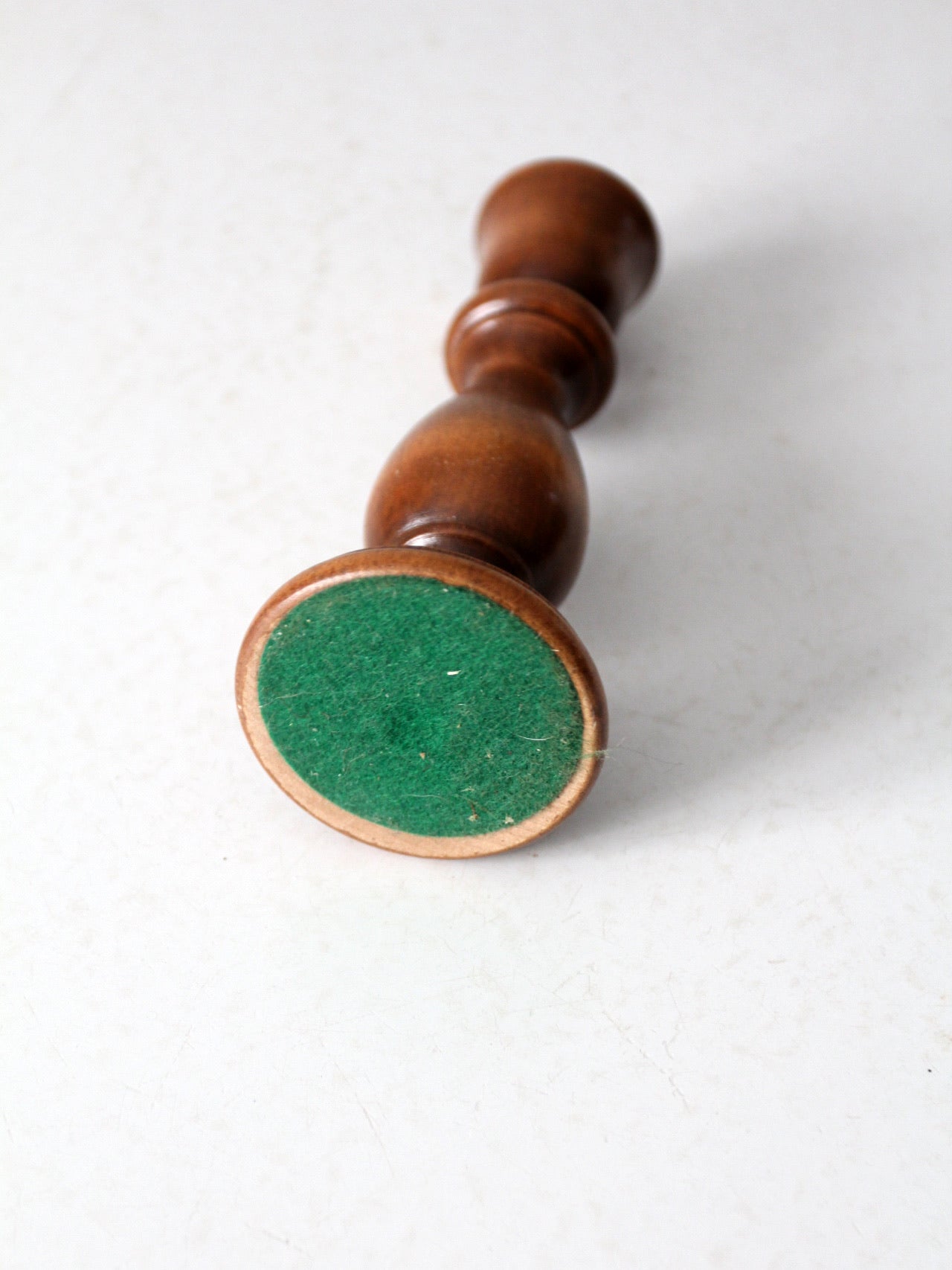 vintage turned wood candlestick