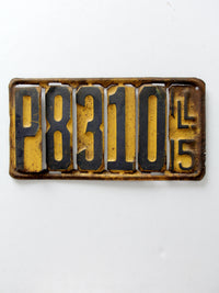 1915 Illinois license plate