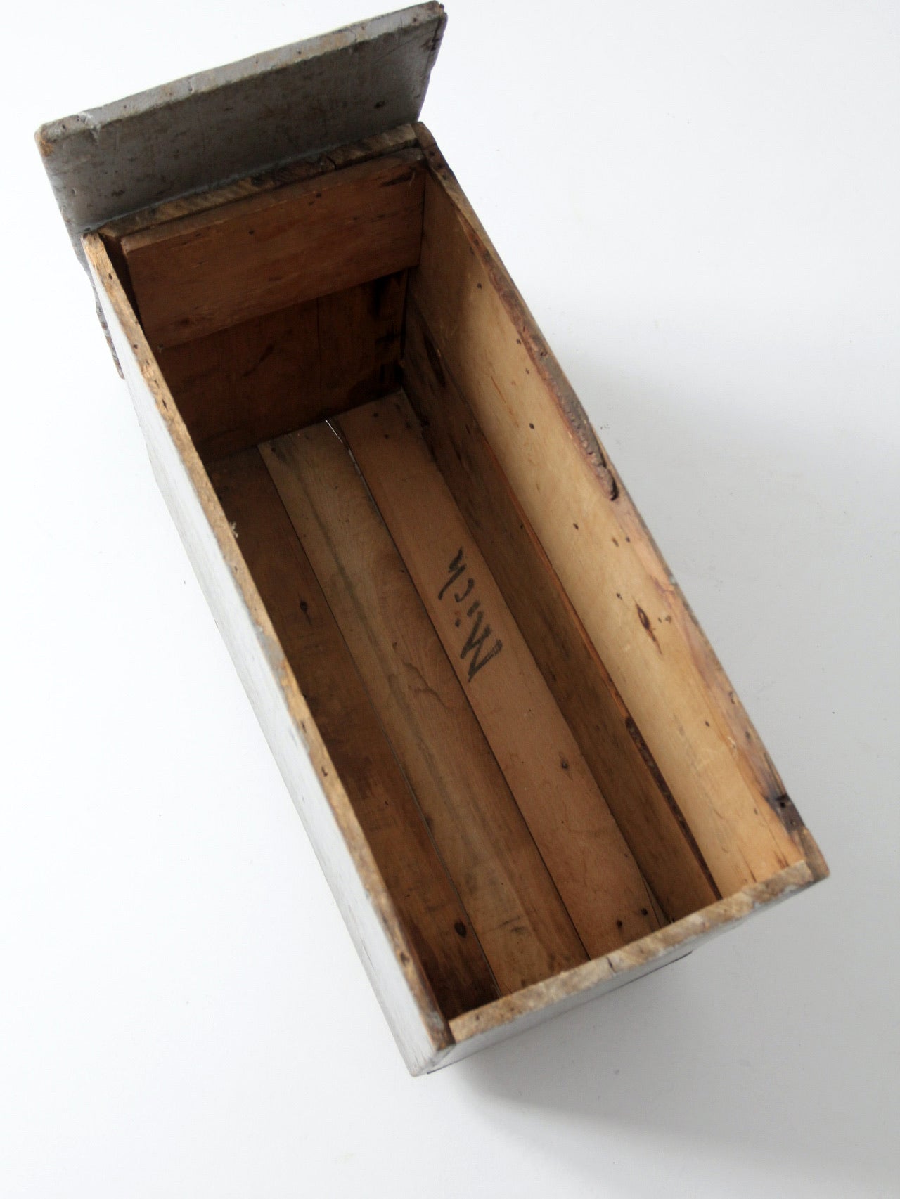 vintage industrial rolling storage trunk