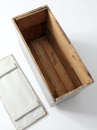 vintage industrial rolling storage trunk