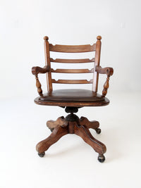 mid century wooden desk chair