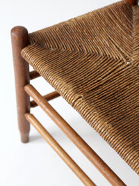 antique rush seat chair