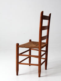 antique rush seat chair