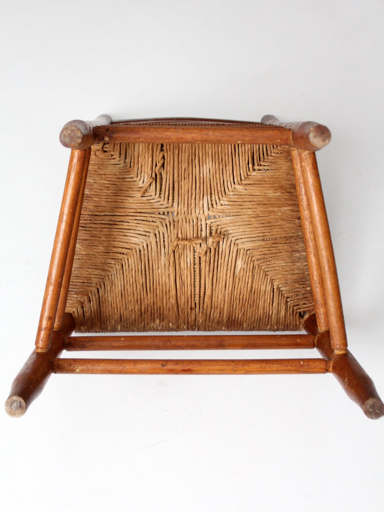 antique rush seat chair