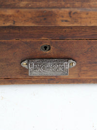 antique train station desktop drawer and file cabinet