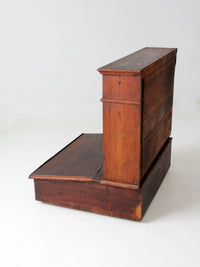 antique train station desktop drawer and file cabinet