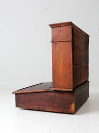 antique train station desktop drawer and file cabinet