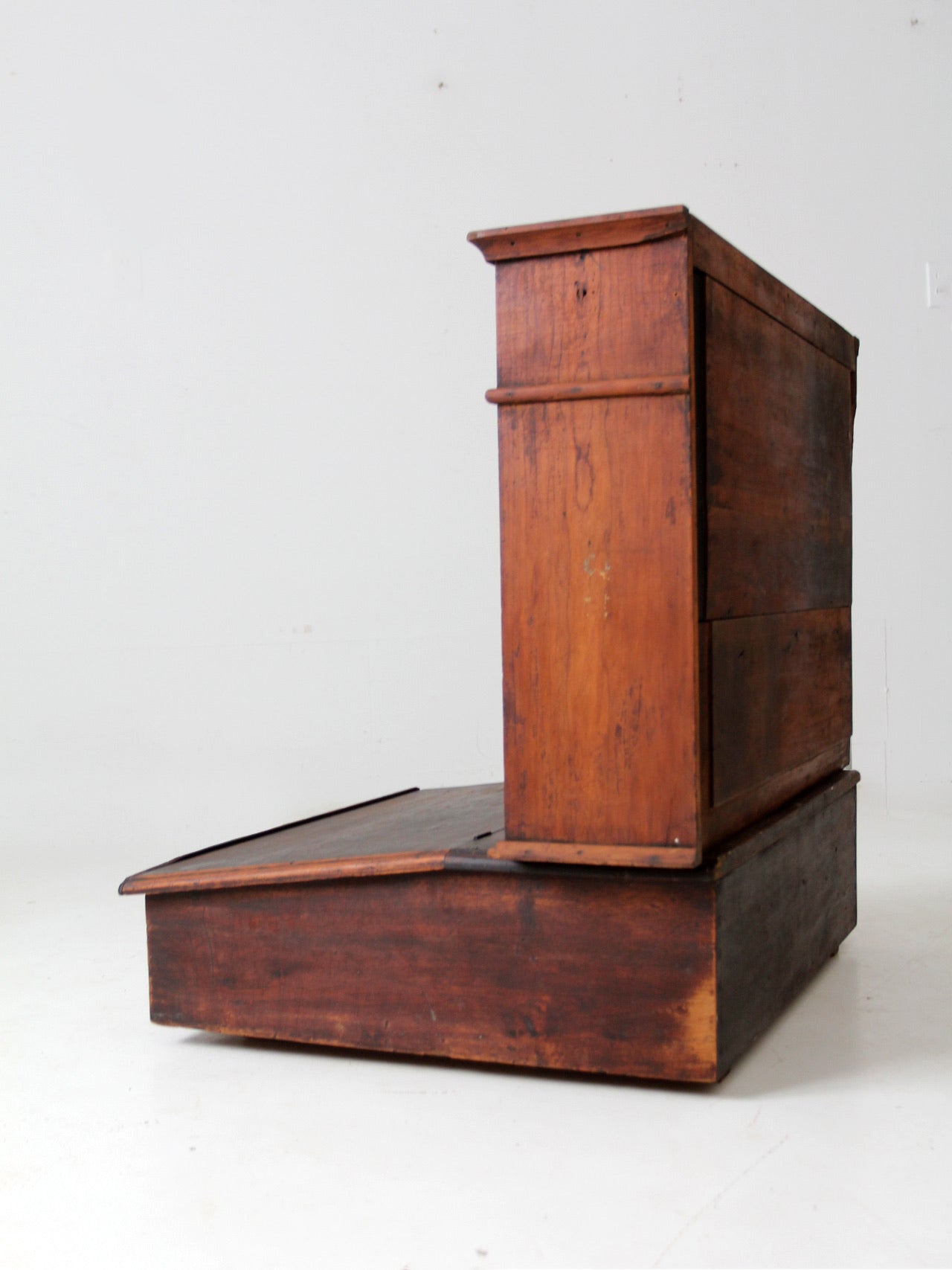 antique train station desktop drawer and file cabinet