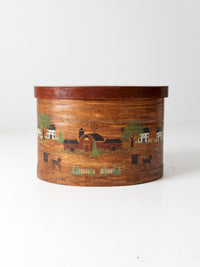 vintage hand-painted bandbox