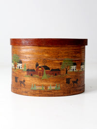 vintage hand-painted bandbox