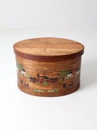 vintage hand-painted bandbox