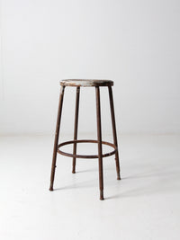 vintage industrial metal stool