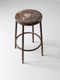 vintage industrial metal stool