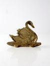 vintage brass swan