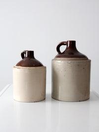 antique stoneware jugs - set of 2
