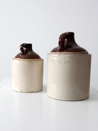 antique stoneware jugs - set of 2