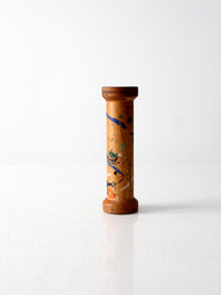 antique folk art industrial thread spool