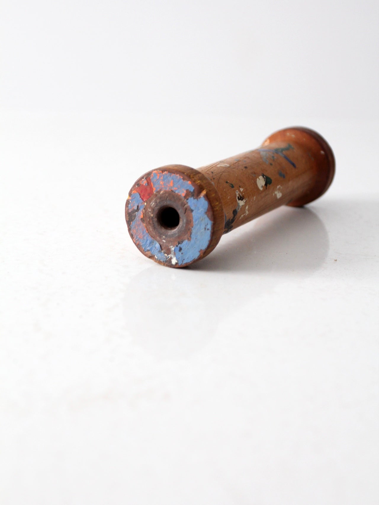 antique folk art industrial thread spool