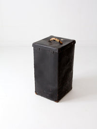 vintage vulcanized luggage bin