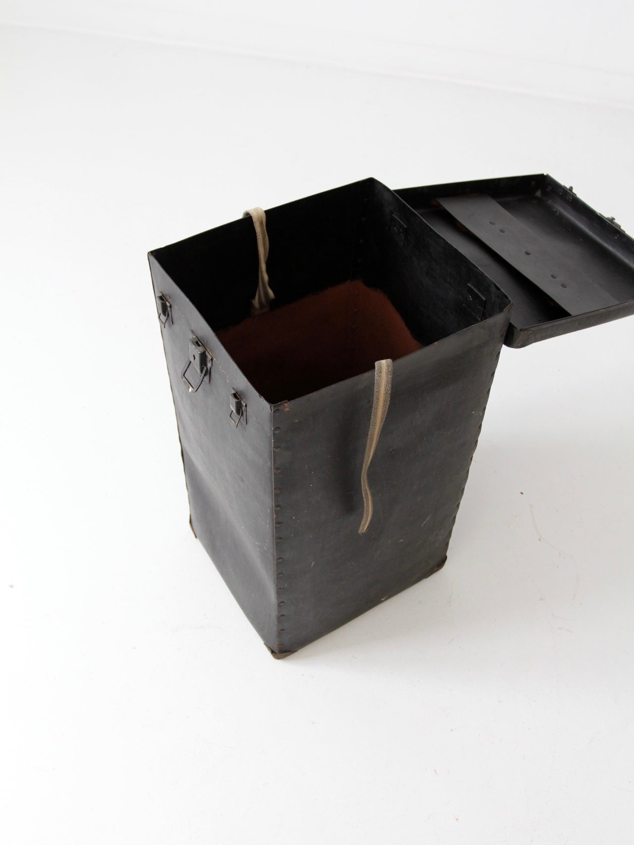 vintage vulcanized luggage bin