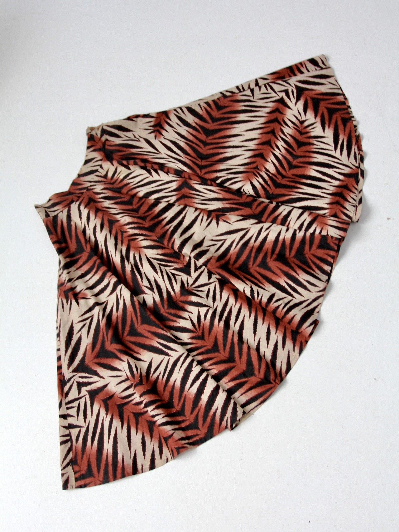 vintage jungle print circle skirt