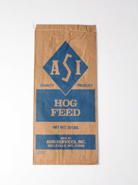 vintage ASI hog feed bag