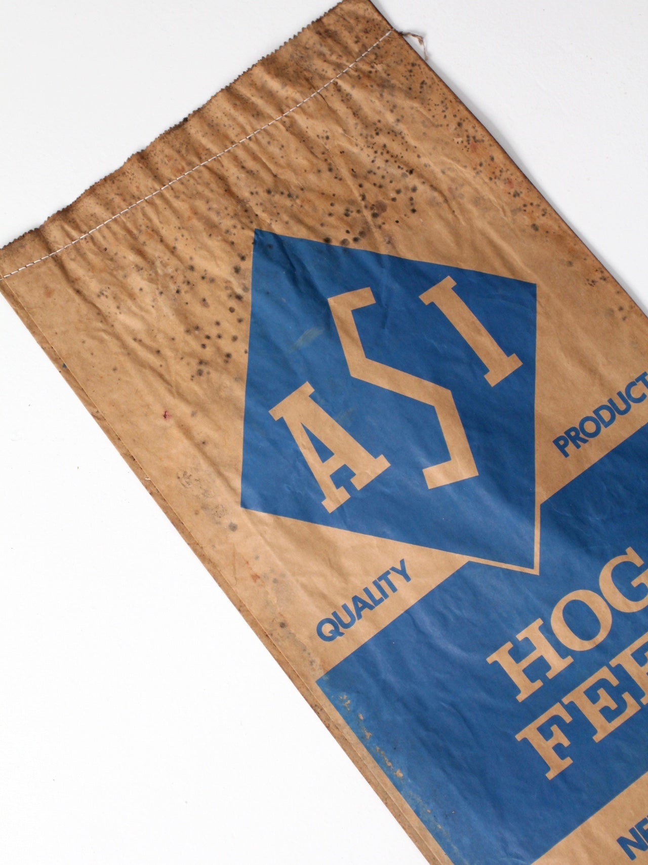 vintage ASI distressed hog feed bag