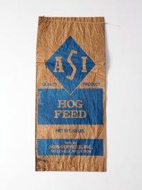 vintage ASI distressed hog feed bag