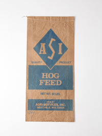 vintage ASI hog feed bag