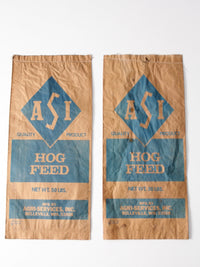 vintage ASI distressed hog feed bag