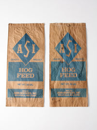 vintage ASI distressed hog feed bag