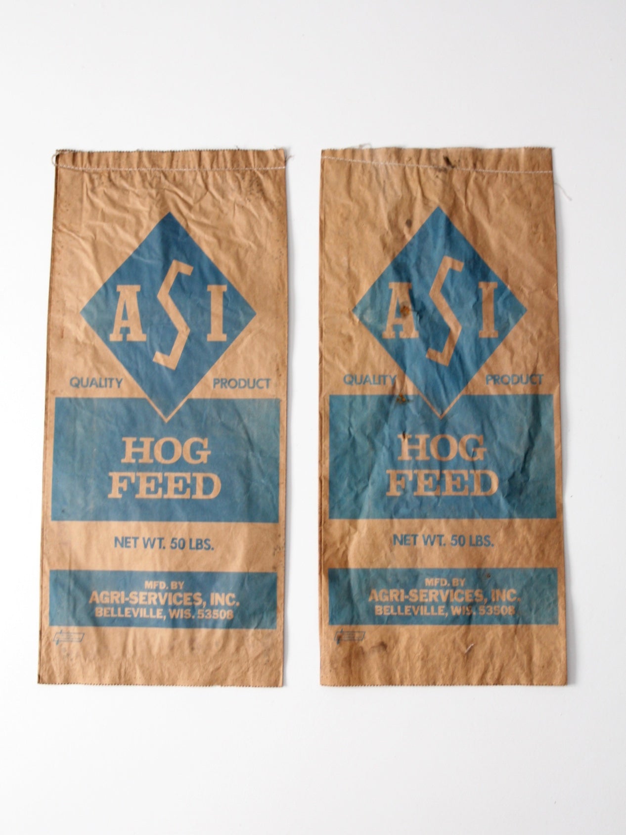 vintage ASI distressed hog feed bag